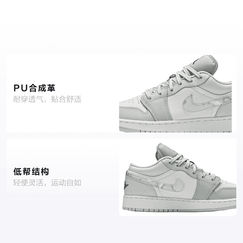Кроссовки для баскетбола Jordan Air Jordan 1 Low SE Dior GS - изображение 2