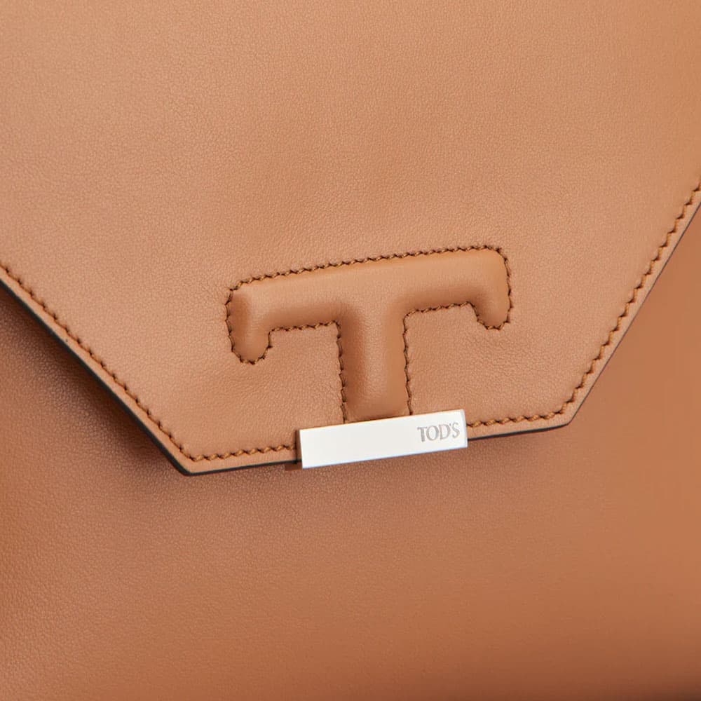 Сумка через плечо TOD'S T Timeless Mini Crossbody Brown - изображение 4