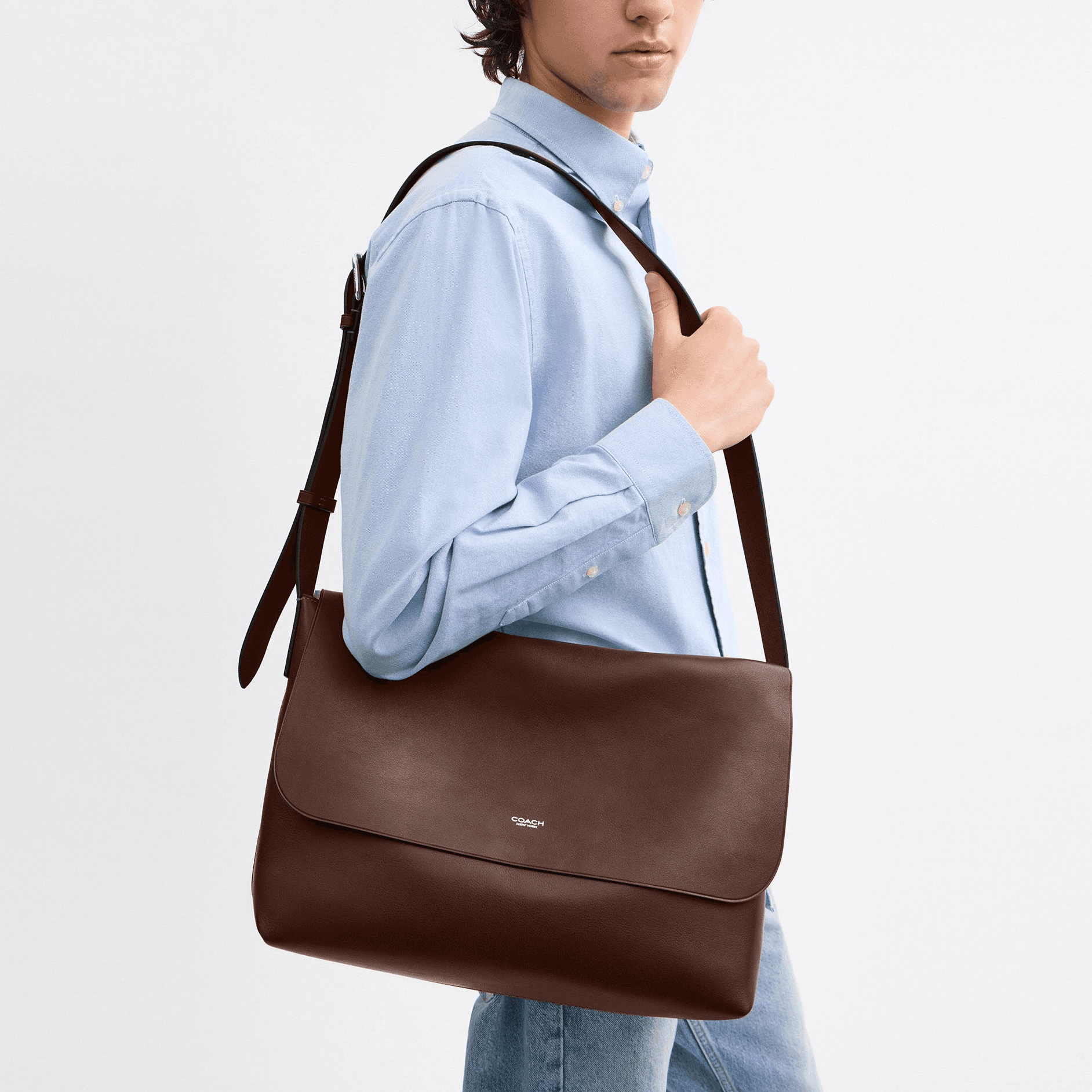 Сумка через плечо Coach Ludlow 33 Adjustable Strap Messenger Bag Large Maple Brown - изображение 5