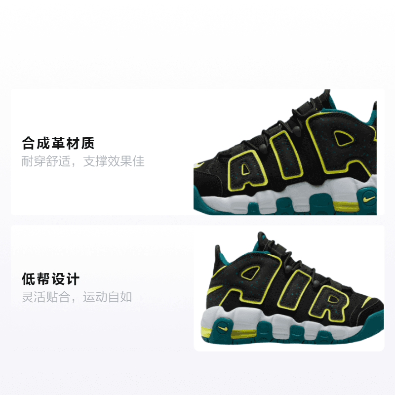 Кроссовки для баскетбола Nike Air More Uptempo "Geode Teal" GS - изображение 2