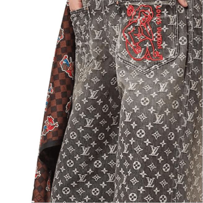 Штаны Louis Vuitton FW22 Logo Jeans - изображение 8