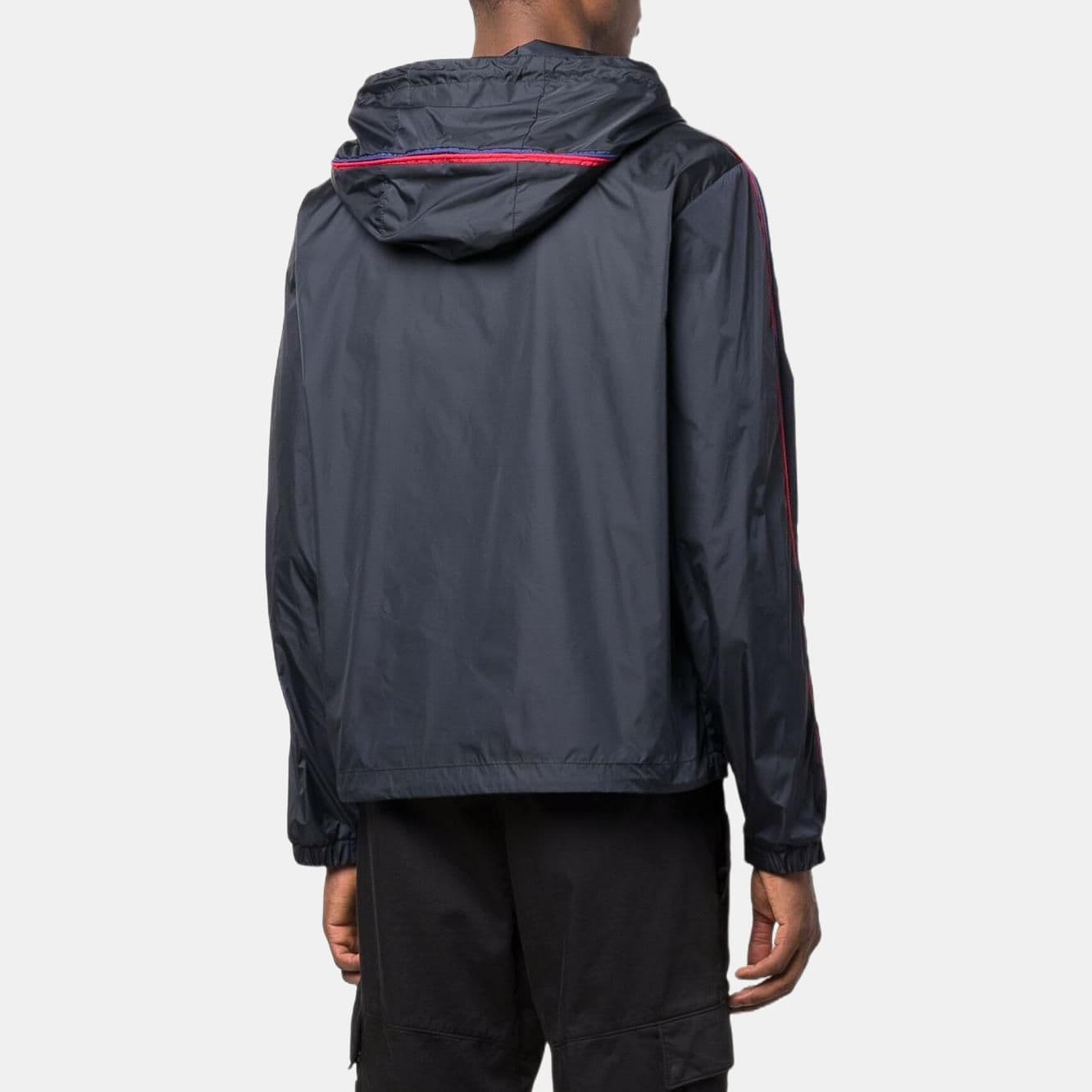 Куртка Moncler SS22 Logo Patch Hoodie Jacket Blue - изображение 4