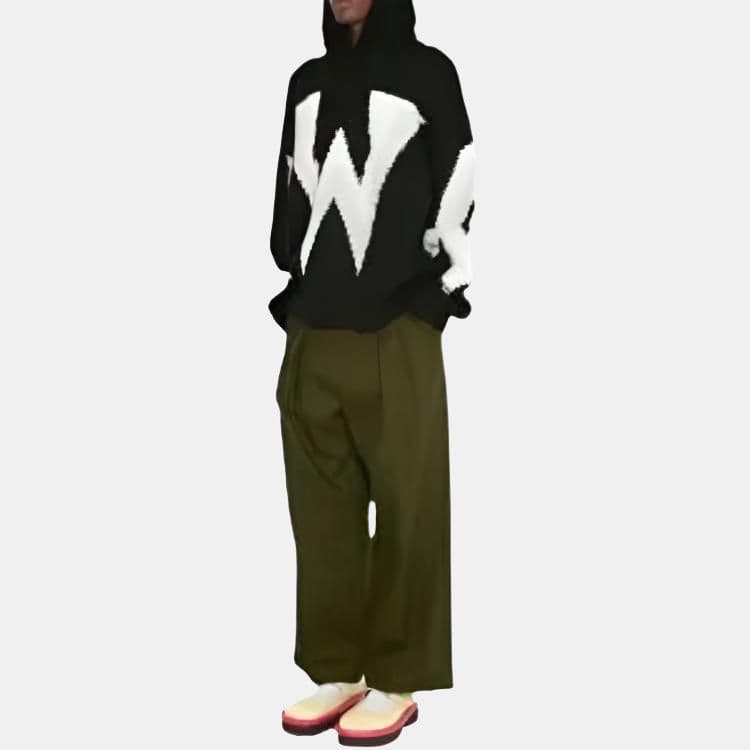 Худи JW Anderson Large Logo Wool Hoodie Black — фото 2