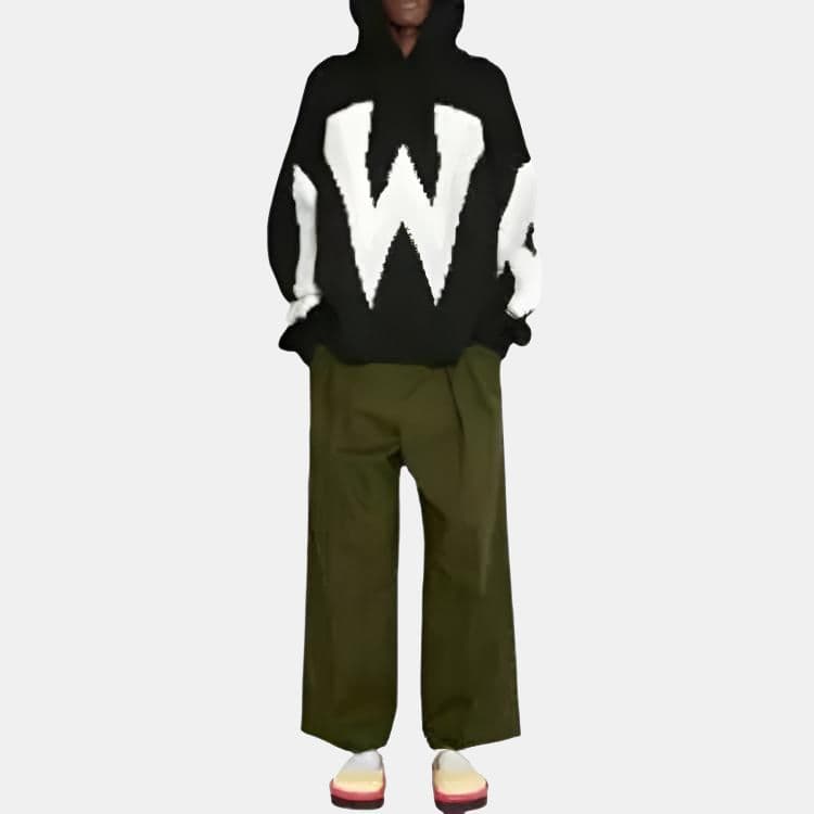 Худи JW Anderson Large Logo Wool Hoodie Black — фото 4