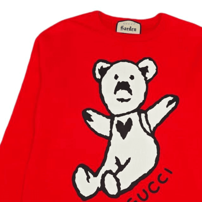 Кофта Gucci Printed Crewneck Sweatshirt Red - изображение 3