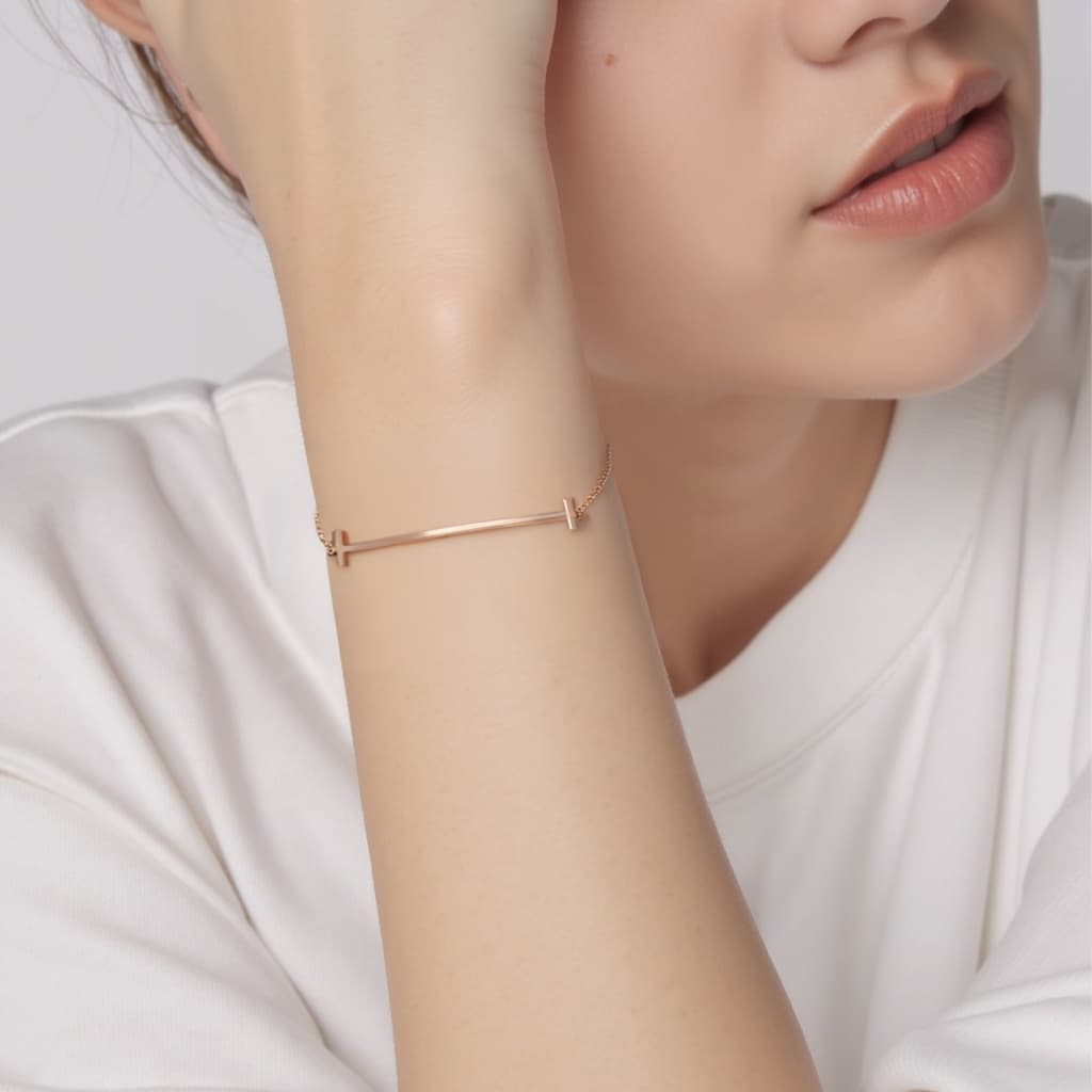 Браслет Tiffany T Smile Bracelet Rose Gold - изображение 4