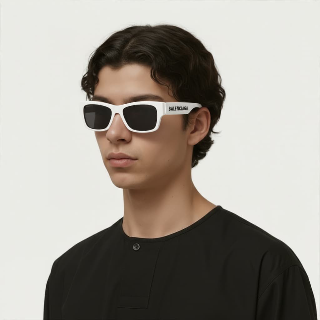 Солнцезащитные очки Balenciaga Logo Sunglasses White - изображение 6