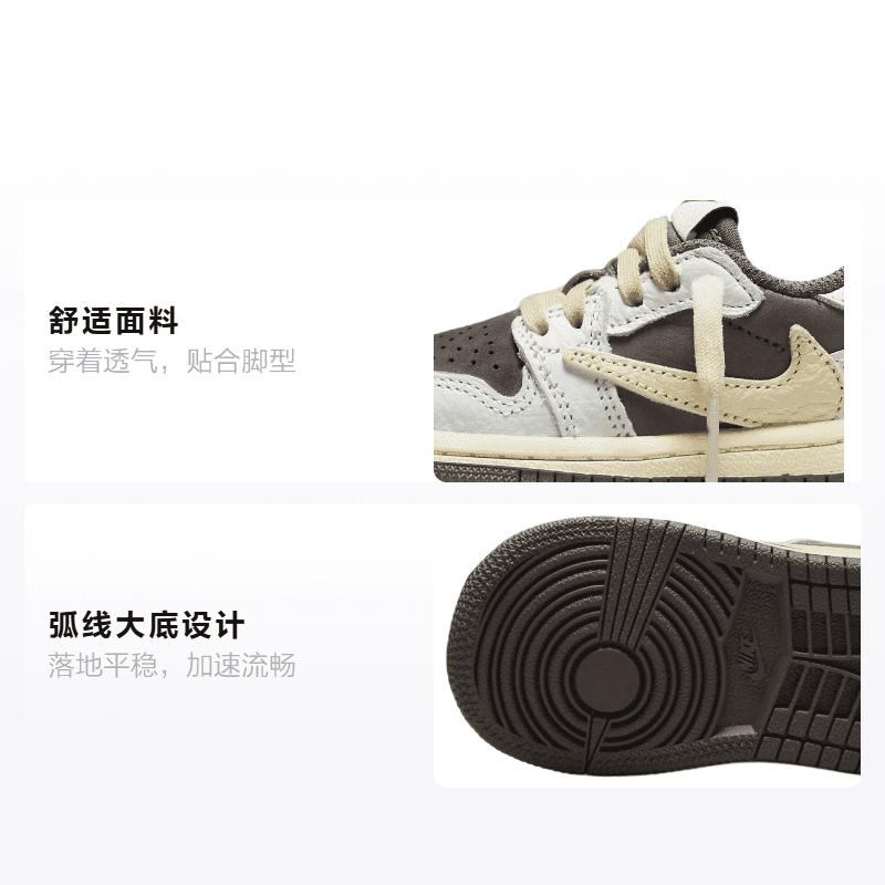Кроссовки Travis Scott x Jordan Air Jordan 1 Low OG "Reverse Mocha" - изображение 2