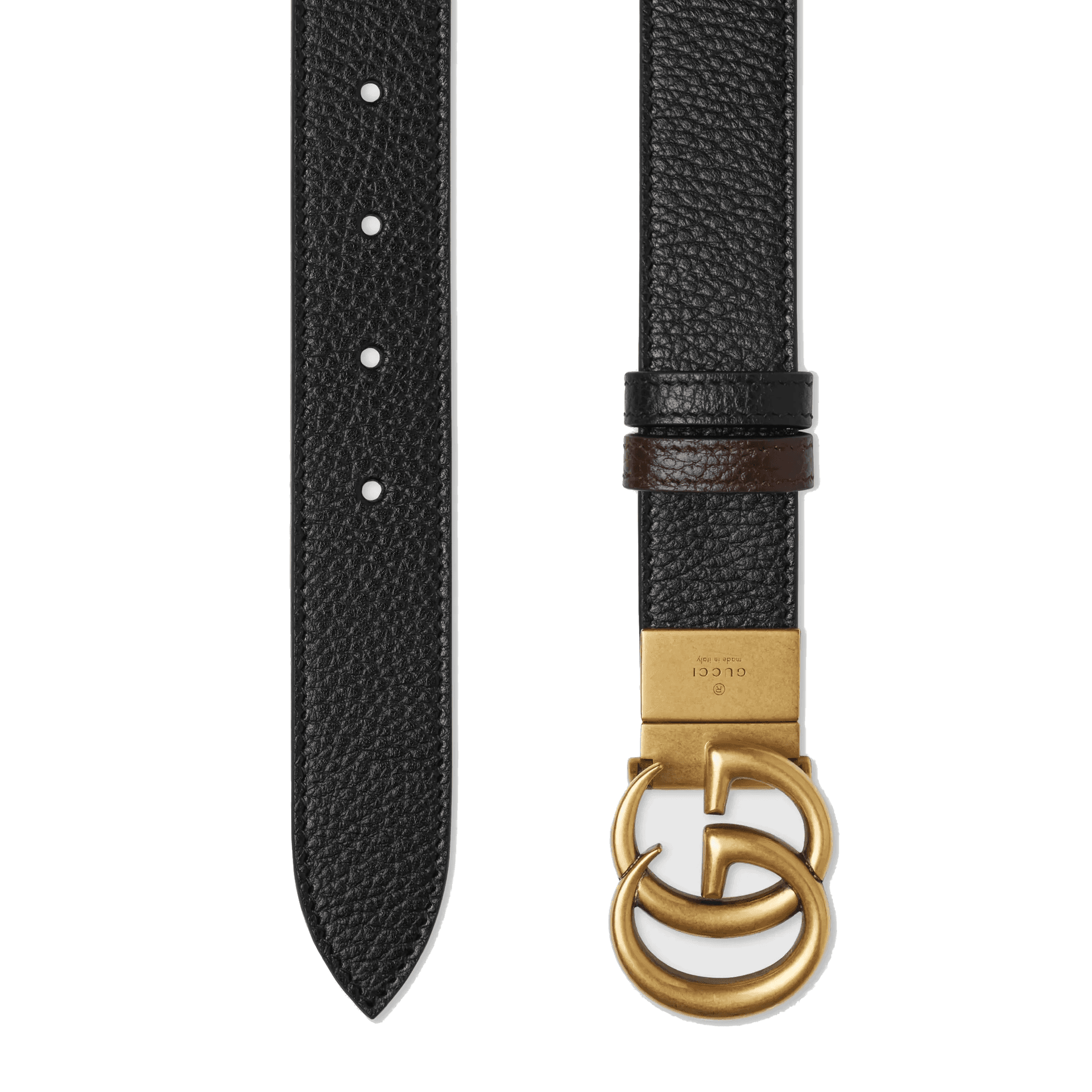 Ремень Gucci Double G Buckle Belt Black Brown - изображение 2