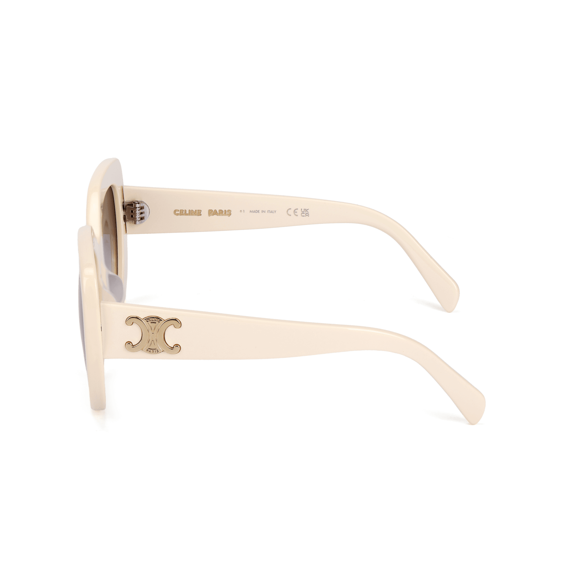 Солнцезащитные очки CELINE Embossed Logo Irregular Sunglasses Beige - изображение 3