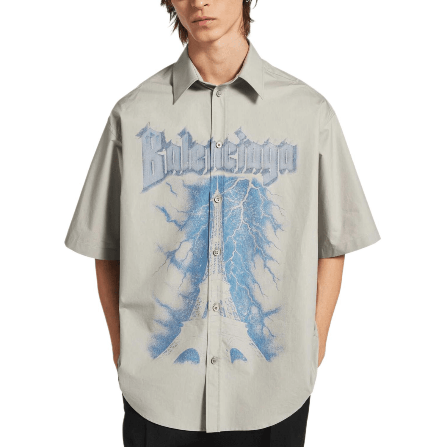 Рубашка Balenciaga SS26 PARIS THUNDERSTORM - изображение 5