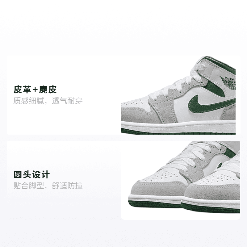Кроссовки для баскетбола Jordan Air Jordan 1 Mid BP - изображение 2