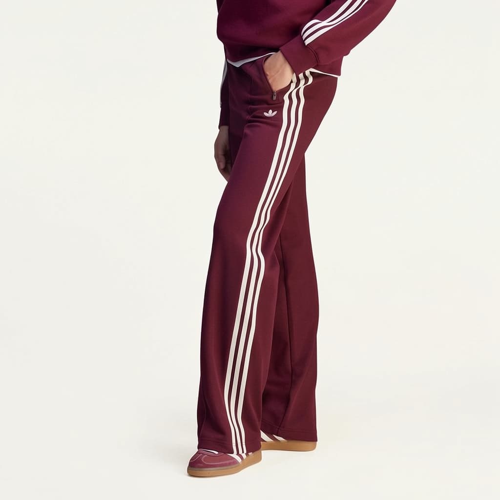 Штаны Adidas Originals x Sporty Rich Спортивные брюки женские темно-красно-фиолетовые - изображение 5