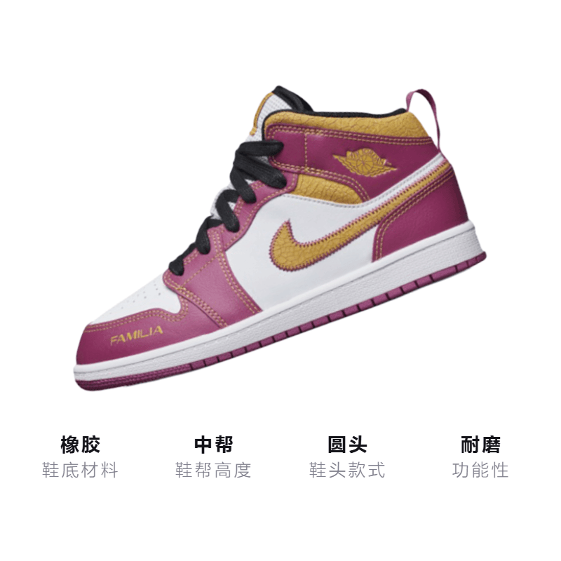 Кроссовки для баскетбола Jordan Air Jordan 1 Familia - изображение 3