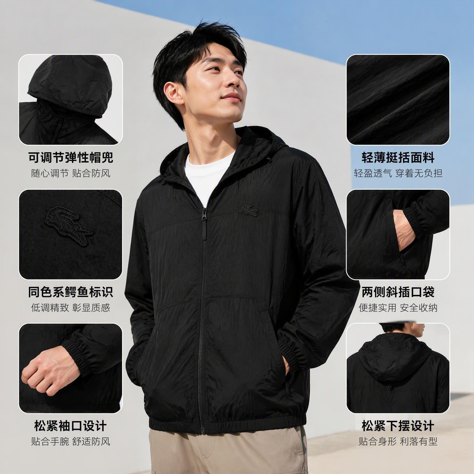 Куртка Lacoste SS25 Black — фото 3